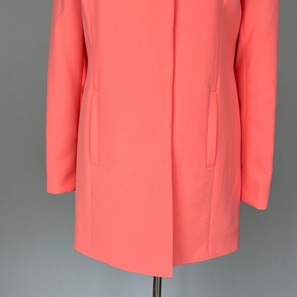 Karl Lagerfeld Womens Long Sleeve Topper Coat Peach Coral Jewel Button size 10 - Picture 6 of 16